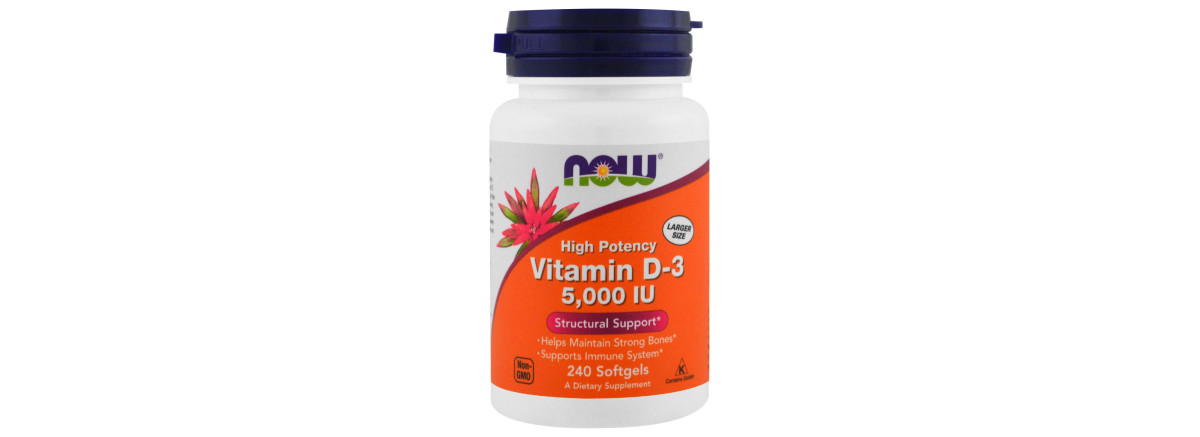 Вітамін D3 5000IU, Now Foods, 240 желатинових капсул
