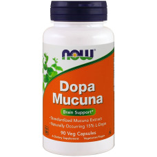 УЦІНКА Мукуна Гаряча, Dopa Mucuna, Now Foods, 90 капсул (вм'ятина)
