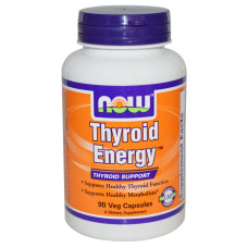 Підтримка Щитовидної Залози, Thyroid Energy, Now Foods, 90 вегетаріанських капсул