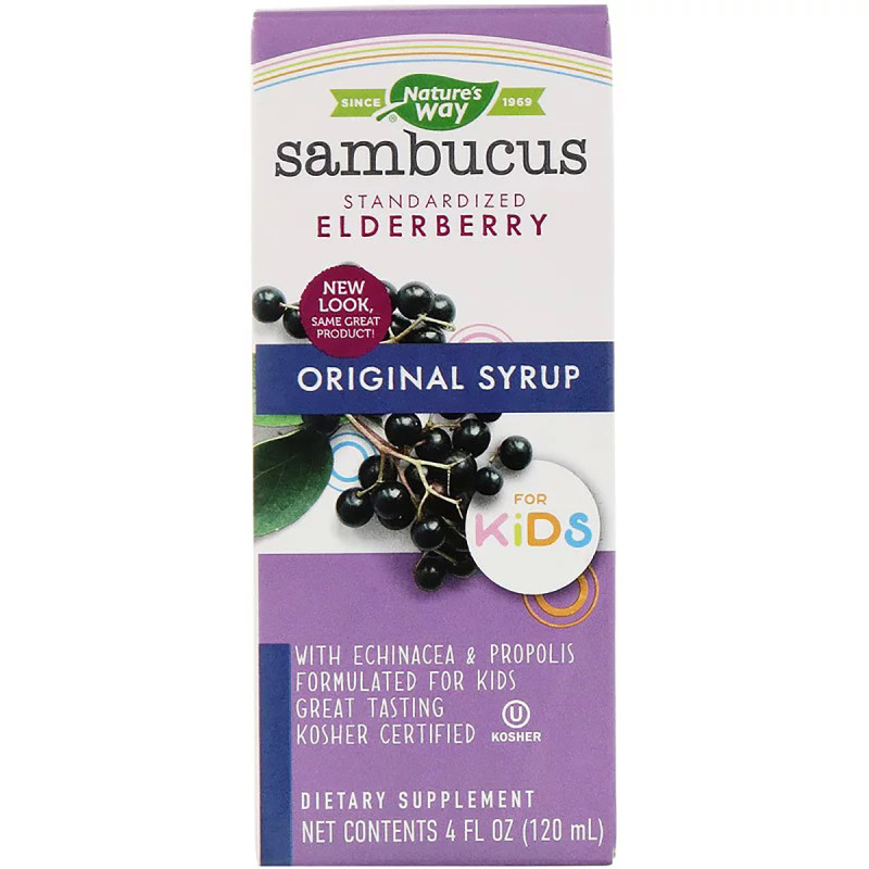 Черная бузина для детей, Sambucus For Kids, Nature's Way, 120 мл.