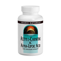 Ацетил-L-Карнітин и Альфа-Ліпоєва Кислота 650мг, Source Naturals, 60 таблеток