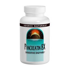 Травні Ферменти 500мг, Pancreatin 8 X, Source Naturals, 50 капусл