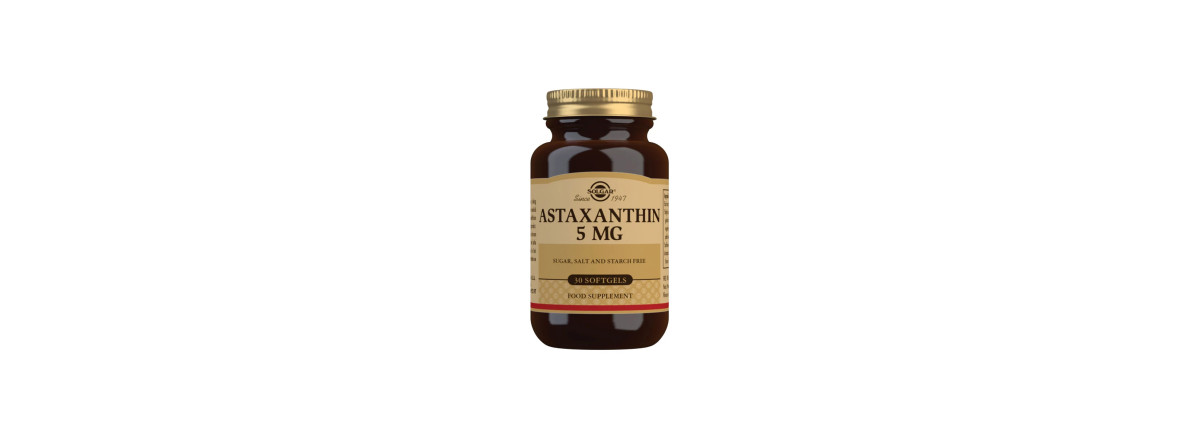 Астаксантин, Natural Astaxanthin, Solgar, 5 мг, 30 желатинових капсул