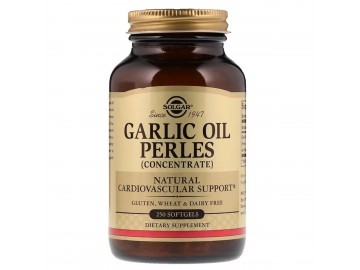 Часникова Олія, Garlic Oil Perles Concentrate, Solgar, 250 гелевых капсул