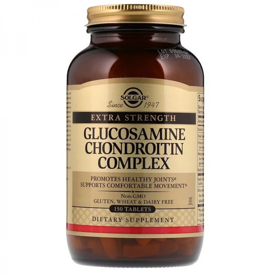 Глюкозамін і Хондроітин (Комплес), Glucosamine Chondroitin, Solgar, 150 таблеток.