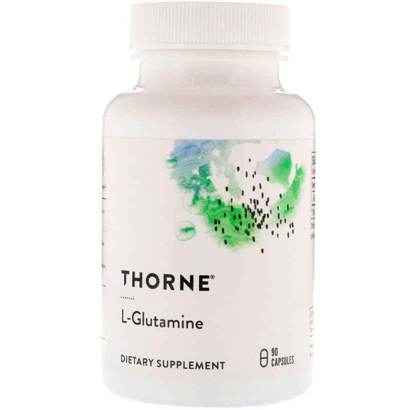 L-Глютамин, L-Glutamine, Thorne Research, 90 Капсул