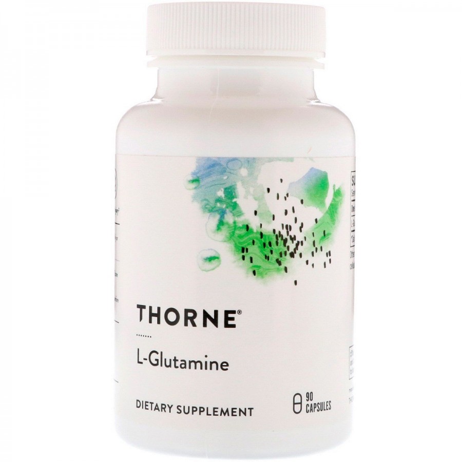 L-Глютамін, L-Glutamine, Thorne Research, 90 Капсул