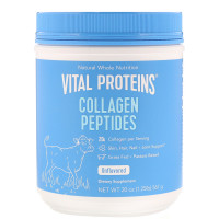 Пептиды коллагена без ароматизаторов, Vital Proteins, Collagen Peptides, Unflavored, 12 унций (567 г)