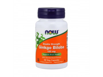 Гінкго білоба, Ginkgo Biloba, Double Strength, Now Foods, 120 мг, 50 капсул