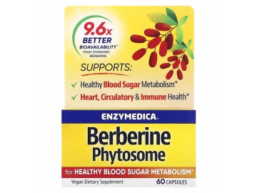 Берберін Фітосоми, Berberine Phytosome, Enzymedica, 60 капсул