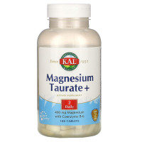 Таурат Магния 400 мг, Magnesium Taurate +, KAL, 180 Таблеток