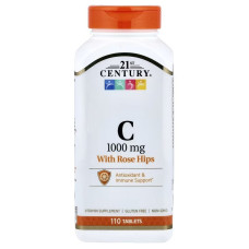 Вітамін C, 1000 мг, пролонгованої дії, Vitamin C, 21st Century, 110 таблеток