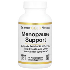 Поддержка во время менопаузы, Menopause Support, California Gold Nutrition, 90 вегетарианских капсул