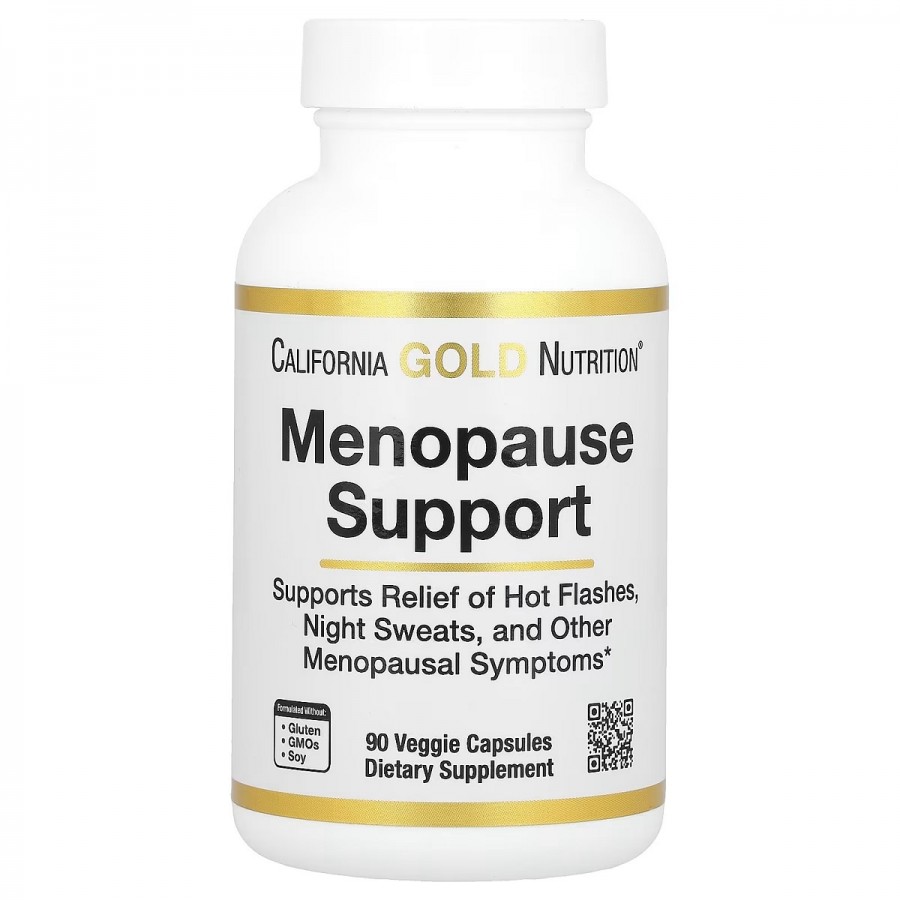 Підтримка під час менопаузи, Menopause Support, California Gold Nutrition, 90 вегетеріанських капсул