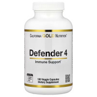 Зміцнення імунітету, Defender 4, California Gold Nutrition, 180 вегетаріанських капсул