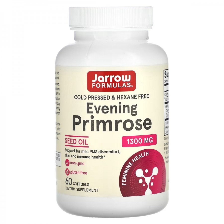 Примула вечірня, 1300 мг, Evening Primrose, Jarrow Formulas, 60 желатинових капсул