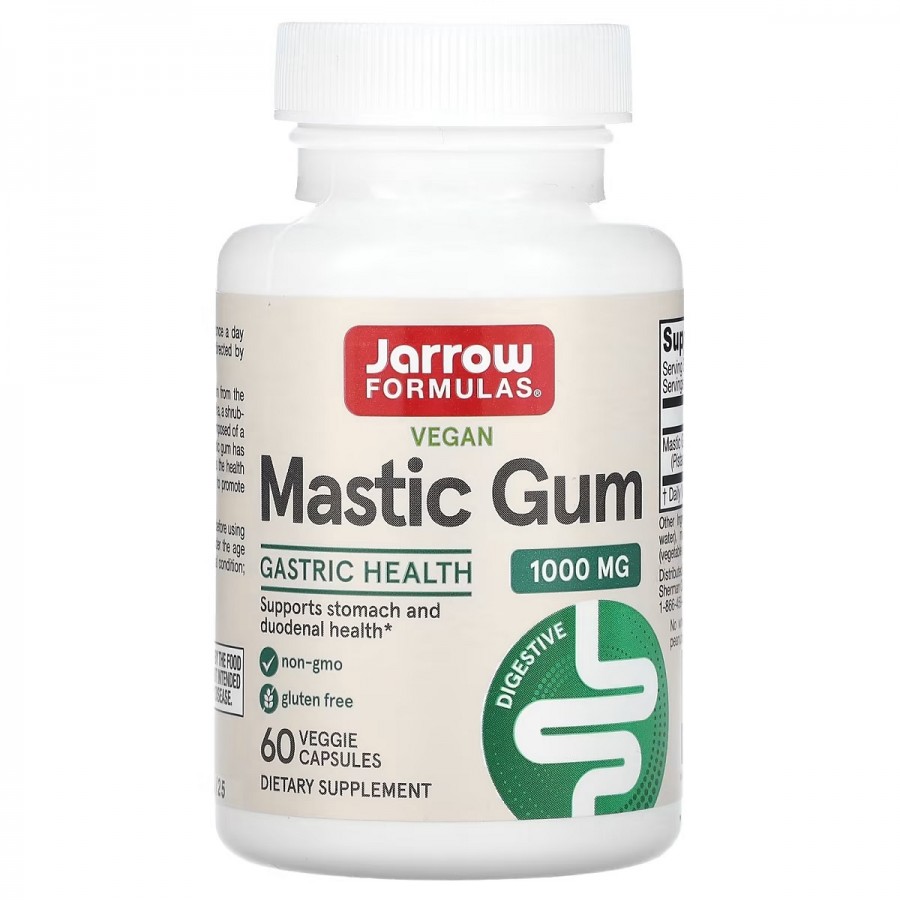 Мастикова смола, 500 мг, Mastic Gum, Jarrow Formulas, 60 вегетаріанських капсул