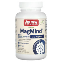 Магний L-теонат, здоровье мозга, Vegan MagMind, Brain Health, Jarrow Formulas, 90 вегетарианских капсул
