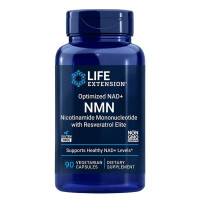 Нікотинамід з ресвератролом, NMN Nicotinamide Mononucleotide with Resveratrol Elite, Life Extension, 90 вегетаріанських капсул