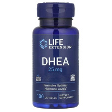 Дегідроепіандростерон, 25 мг, DHEA, Life Extension, 100 капсул