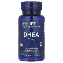 Дегідроепіандростерон, 25 мг, DHEA, Life Extension, 100 капсул