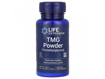 Триметилгліцин, ТМГ, 500 мг, TMG Powder (Trimethylglycine), Life Extension, 50 гр