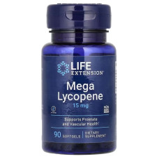 Лікопін, 15 мг, Mega Lycopene, Life Extension, 90 гелевих капсул