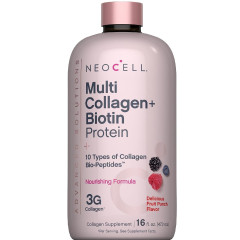 Мультиколагенові біо-пептиди з біотином, смак фруктового пуншу, Multi Collagen + Biotin Protein, Neocell, 473 мл