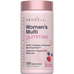 Мультивітаміни для жінок з колагеном, смак ягід, Womens Multivitamin, Multi Collagen Advanced Bio-Peptides, Neocell, 120 жувальних цукерок