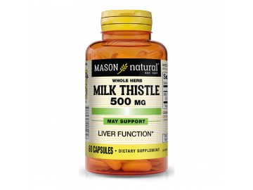 Розторопша 500мг, Milk Thistle, Mason Natural, 60 капсул