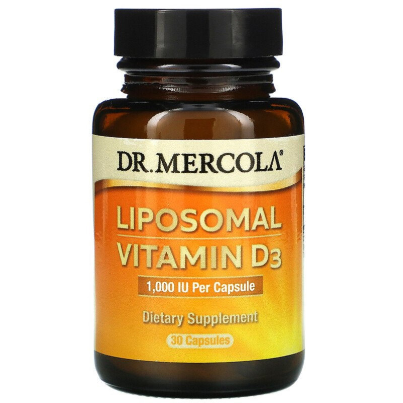 Витамин D3 липосомальный, 1000 МО, Liposomal Vitamin D3, Dr. Mercola, 30 капсул