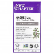 Магній та Ашваганда, Magnesium + Ashwagandha, New Chapter, 60 таблеток