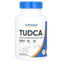 Тауроурсодезоксихолева кислота, 250 мг, TUDCA, Nutricost, 60 капсул