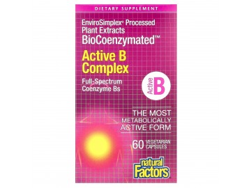 Активний комплекс вітамінів B, BioCoenzymated, Active B Complex, Natural Factors, 60 вегетаріанських капсул