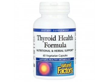 Здоров'я щитовидної залози, Thyroid Health Formula, Natural Factors, 60 вегетаріанських капсул