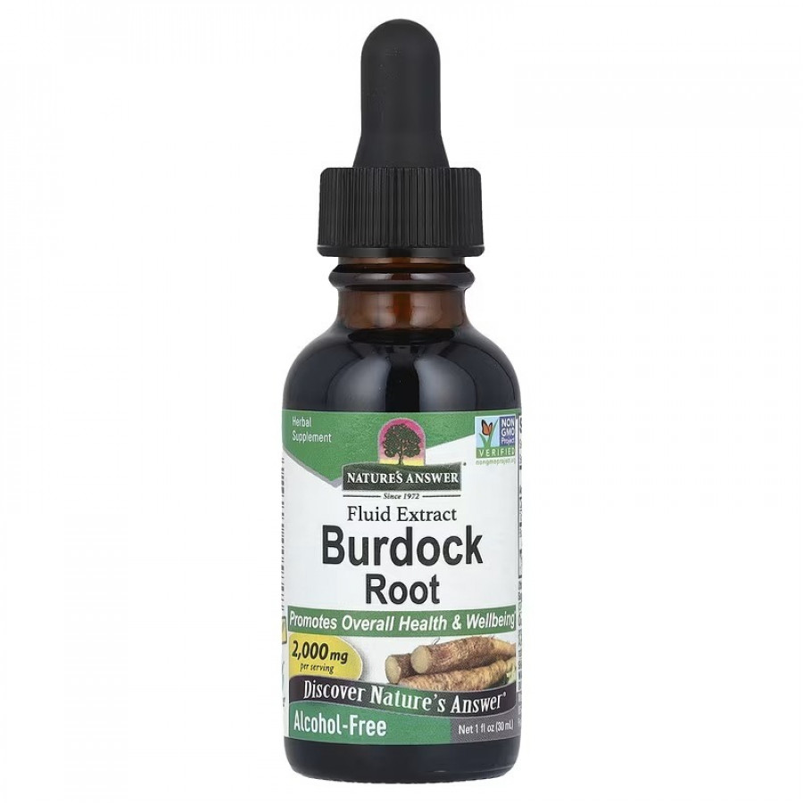 Екстракт кореня лопуха, 2000 мг, без спирту, Burdock Root, Nature's Answer, 30 мл