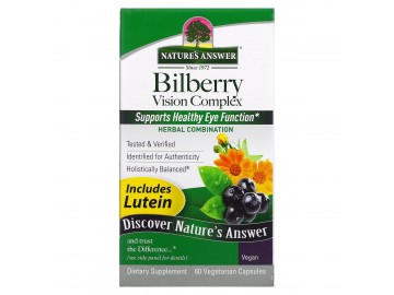 Комплекс для зору з чорницею, Bilberry Vision Complex, Nature's Answer, 60 вегетаріанських капсул