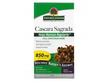 Каскара Саграда, 850 мг, Cascara Sagrada, Nature's Answer, 90 вегетаріанських капсул