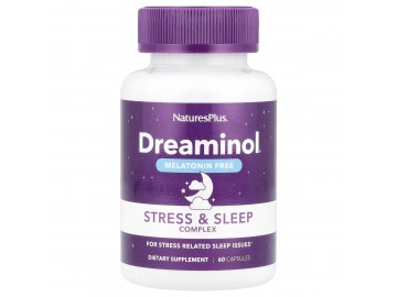 Комплекс для зняття стресу, без мелатоніну, Stress & Sleep Complex, Melatonin Free, Natures Plus, 60 капсул