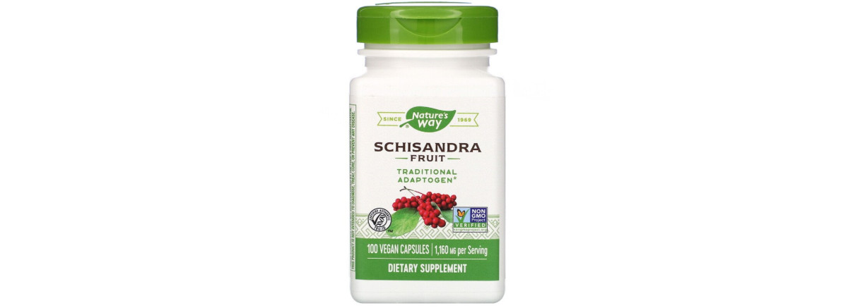 Лимонник, 580 мг, Schisandra Fruit, Nature's Way, 100 веганських капсул