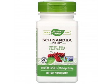 Лимонник, 580 мг, Schisandra Fruit, Nature's Way, 100 веганських капсул