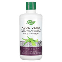УЦІНКА Алое вера, гель і сік, смак лісової ягоди, Aloe Vera Leaf Gel & Juice, Wild Berry Flavor, Nature's Way, 1000 мл (вм'ятина)