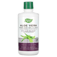 УЦІНКА Алое вера, гель і сік, смак лісової ягоди, Aloe Vera Leaf Gel & Juice, Wild Berry Flavor, Nature's Way, 1000 мл (вм'ятина)
