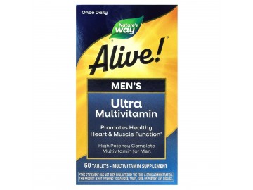 Мультивітаміни ультра для Чоловіків, Alive! Men's Ultra Multivitamin, Nature's Way, 60 таблеток