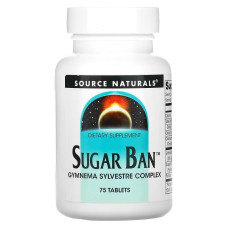 Контроль сахара, Sugar Ban, Source Naturals, 75 таблеток