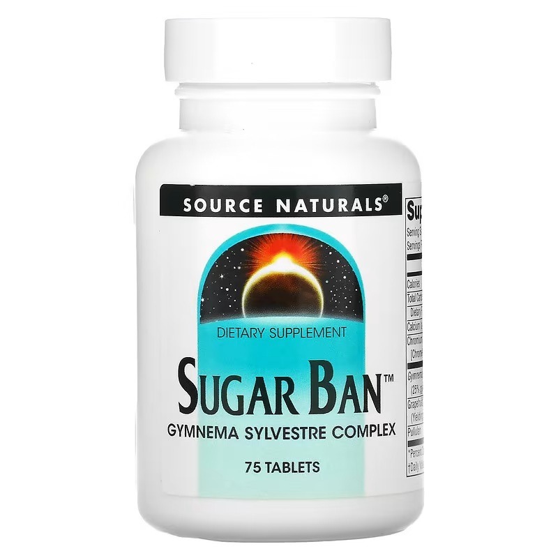 Контроль сахара, Sugar Ban, Source Naturals, 75 таблеток