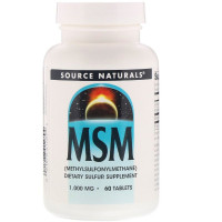 МСМ 1000мг с Витамином C, Source Naturals, 60 таблеток