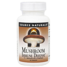 Комплекс из 15 разновидностей грибов, Mushroom Immune Defense, Source Naturals, 30 таблеток