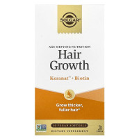 Засіб для росту волосся, Age-Defying Nutrition, Hair Growth, Solgar, 30 веганських капсул