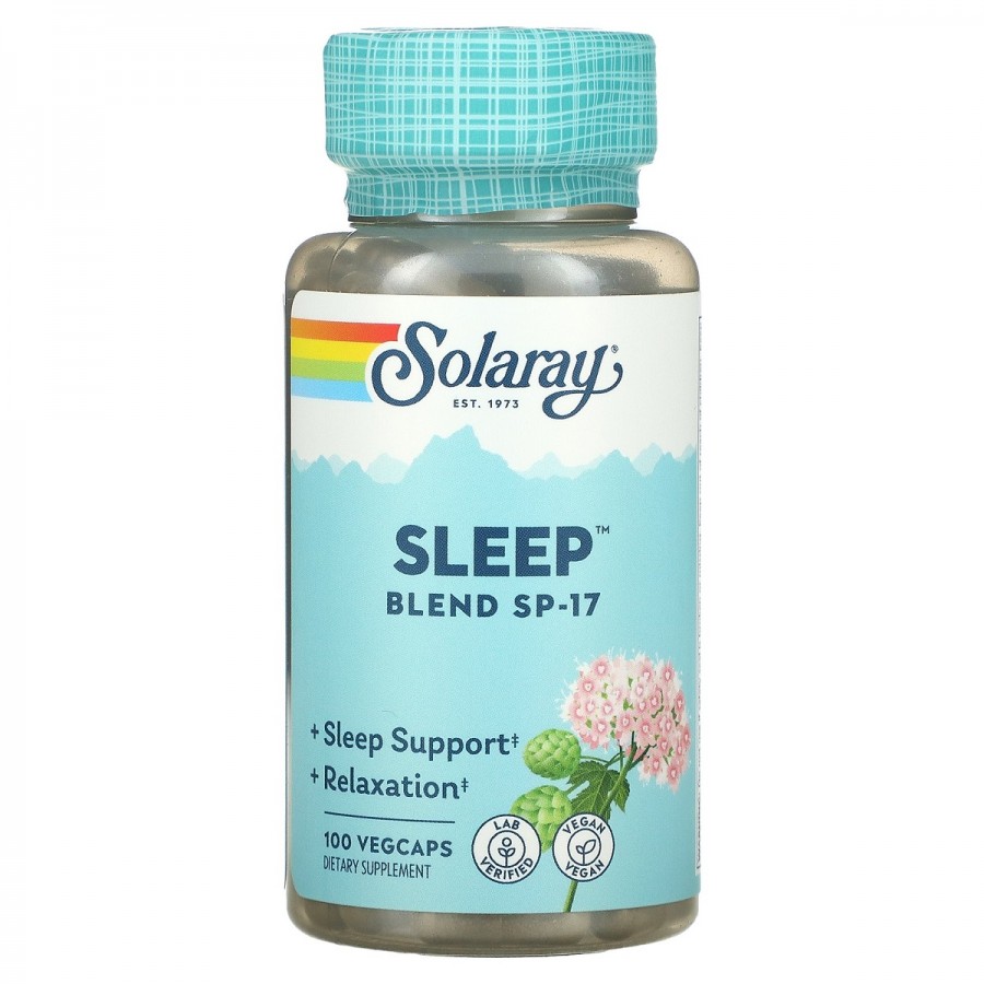 Здоровий сон, суміш трав SP-17, Sleep Blend SP-17, Solaray, 100 вегетаріанських капсул